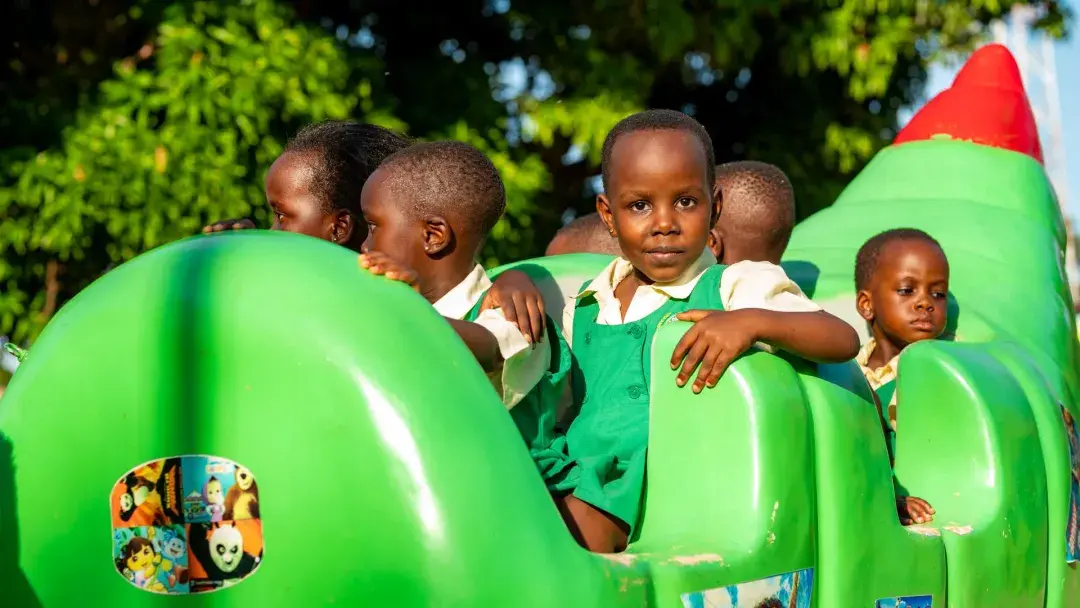 Fun time in the caterpillar