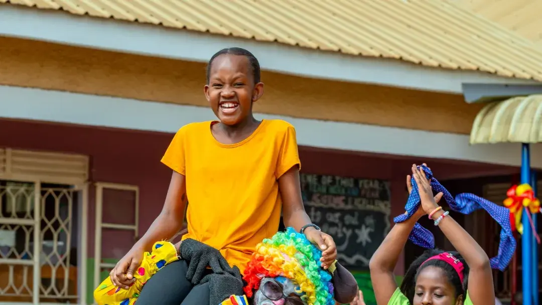 Kaylen and Mr. Clown
