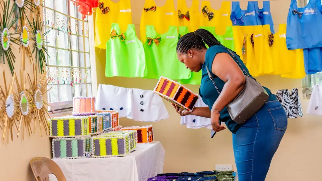 Parent checking handwork