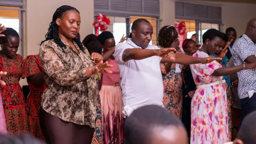 Parents praying for candidates
