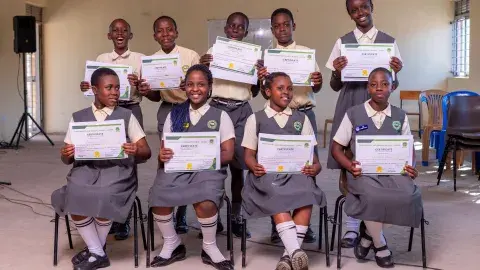 Outgoing prefects with certificates