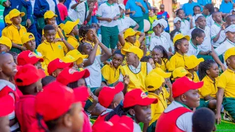 Pupils waiting for results