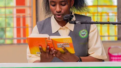 Charlotte taking a reading